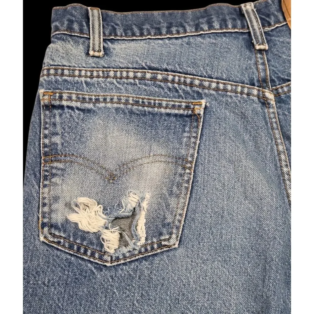 80s Levis Orange Tab Jeans Vtg 517 Bootcut Distressed Indie Sleaze 34x28 Actual